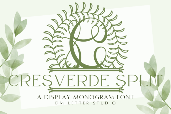 Cresverde Split Monogram: Elegance Meets Personalization in Typography