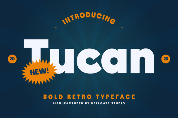 Immerse Yourself in the Boldness and Power of the Tucan Bold Retro Typeface
