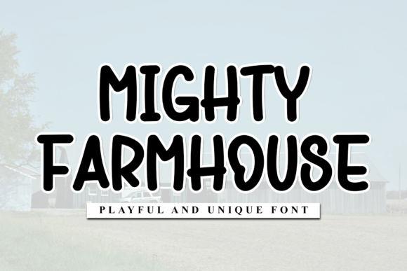 Mighty Farmhouse: A Stylish Display Font for Creative Design