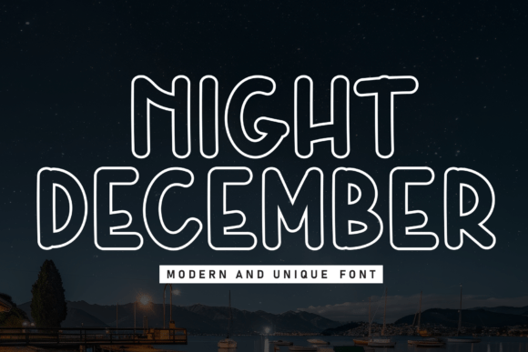 Night December: A Modern Font for Seasonal and Minimalist Design Projects