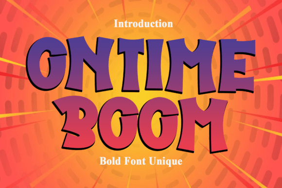Ontime Boom: A Bold Display Font for Dynamic Designs