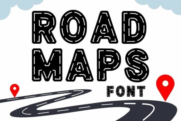 Road Maps: A Bold Font for Creative Designs