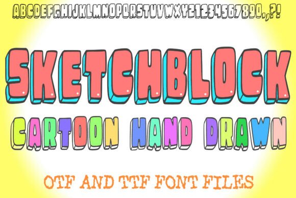 Sketchblocks: A Playful 3D Hand-Drawn Font for Creative Projects
