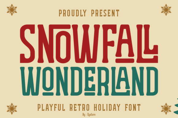 Snowfall Wonderland: A Retro Holiday Font with Christmas Cheer